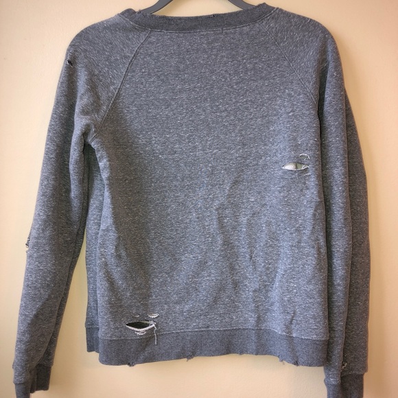 Never worn embroidered gray crew neck sweatshirt. - Picture 2 of 2
